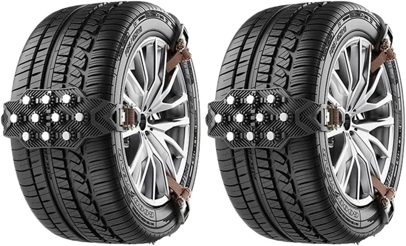 Universal Wider and Thicker TPU Chains Automobile Tires – Icebreaking, Traction, and Recovery Straps(6pcs)