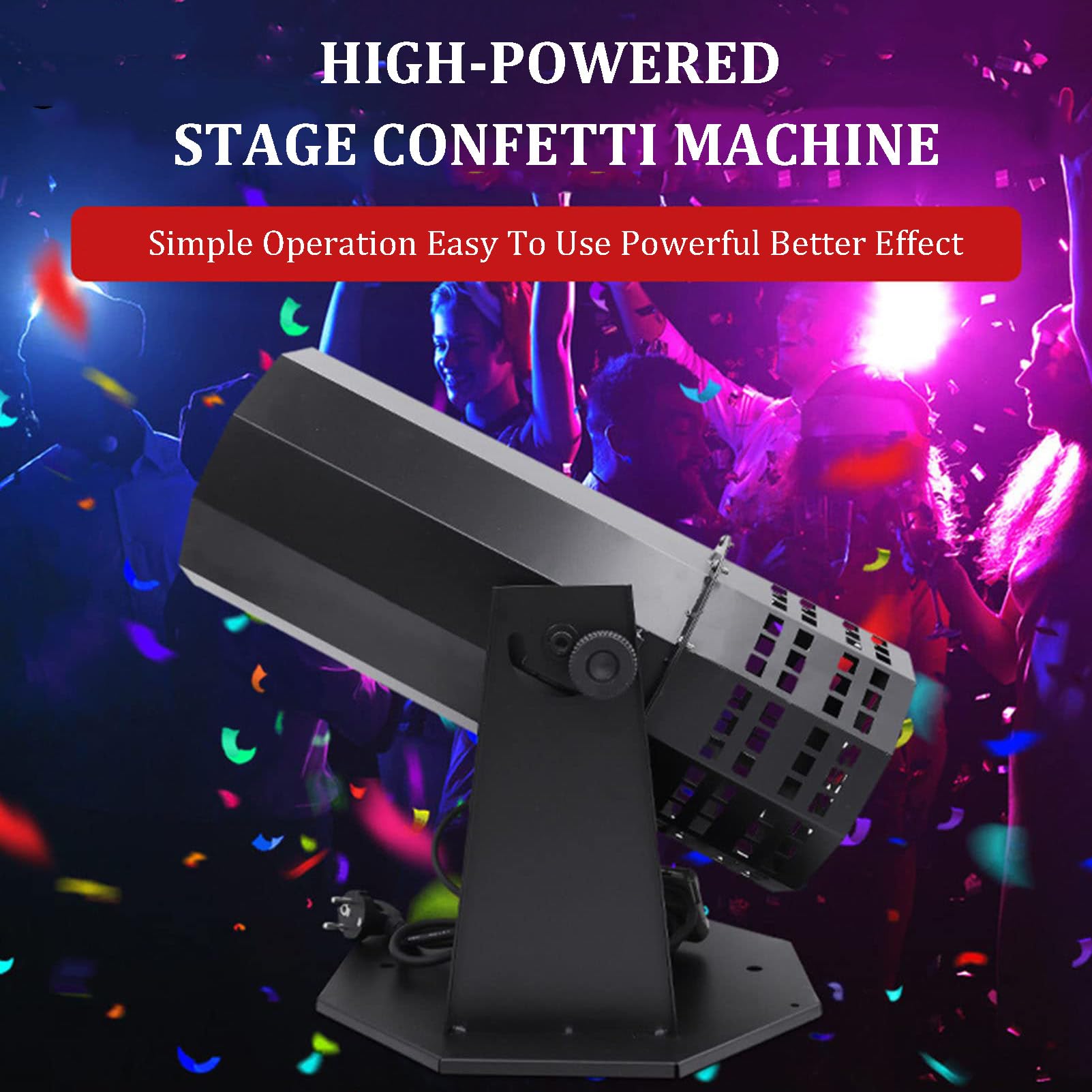 MáQuina De Confeti De 1500 W,Alcance De 8 A 10 Metros