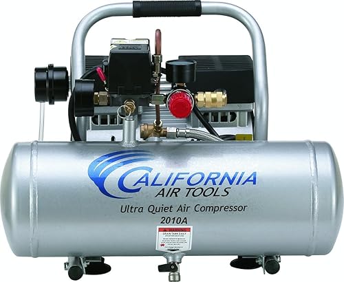 Miniatura 4 de California Air Tools 2010A Ultra Silencioso y Libre de Aceite 10 HP 20 galones Compresor de Aire de Tanque de Aluminio Plateado  PlewsEdelmann Amflo
