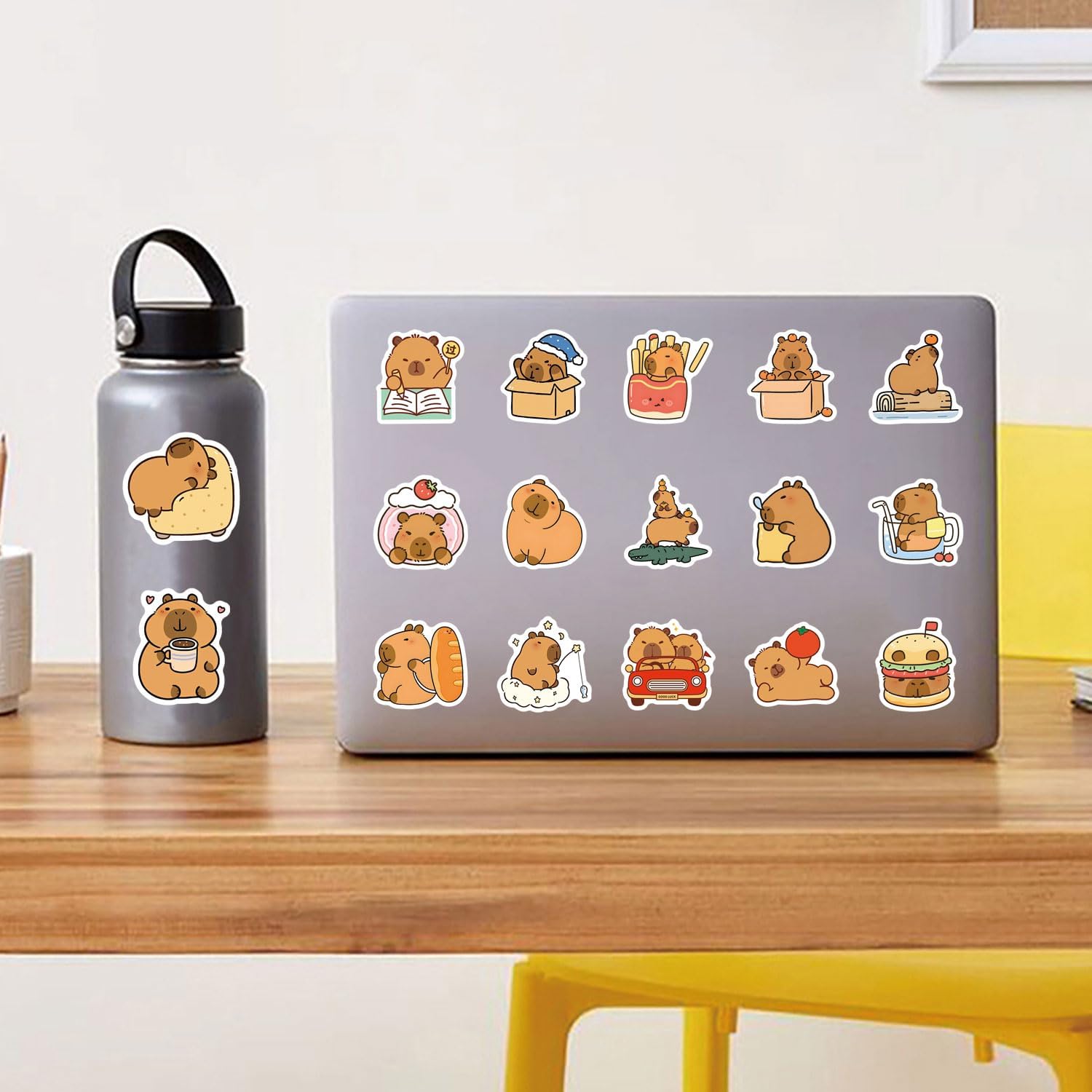 300Pcs Capybara Stickers Cute Cartoon Animal Sticker Kawaii Aesthetics Stickers Pack Vinyl for Laptop, Water Bottle, Skateboard, Scrapbooking, Party Favors - Image 8