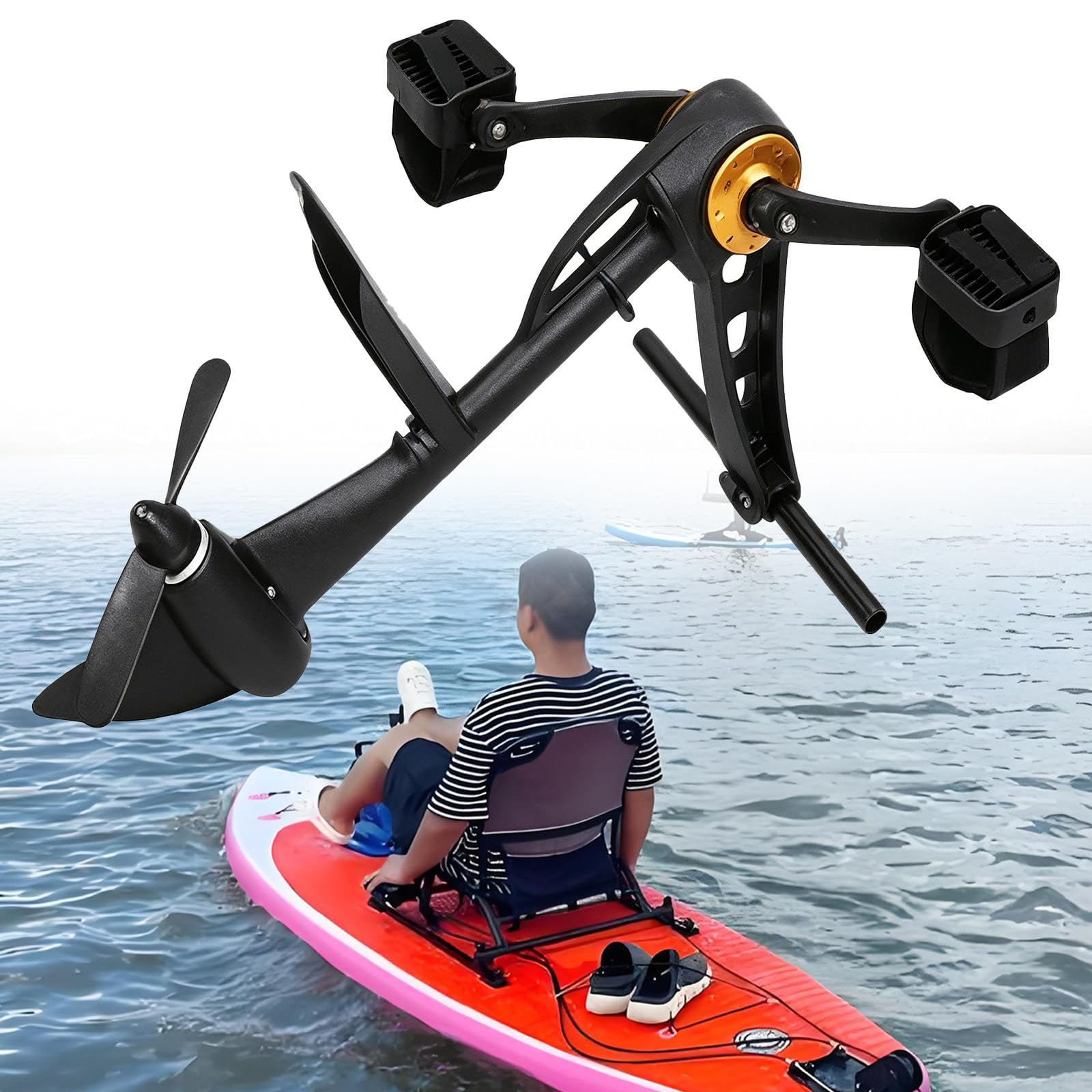 HEIHEIZI Kayak Pedal Drive Kit, Foot Operated Kayak, Kayak Foot Pedals, Pedal Drive, Effortless Pedal Power System, Replacement Drives Fit All Kayaks&Fishing Boats