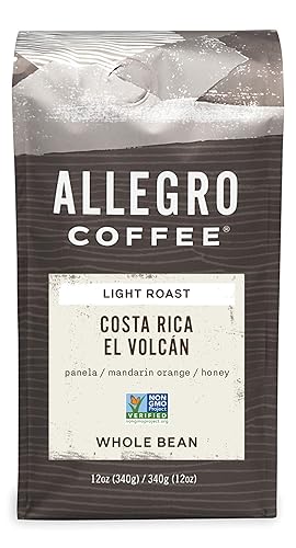 Allegro Coffee, Coffee Costa Rica El Volcan - Grano entero, 12 onzas