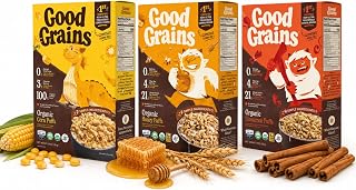 Good Grains Organic Puffs Cereal Variety Pack Honey Cinnamon Corn