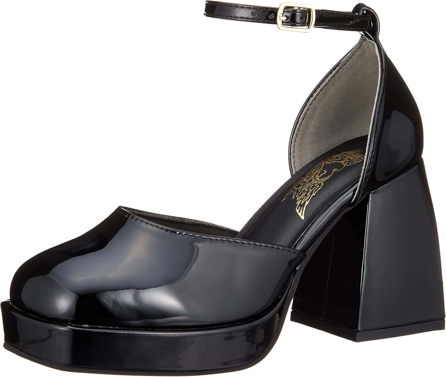 [ラブハンター] パンプス セパレートパンプス 厚底 9.5cmヒール スクウェアトゥ ストーム 太ヒール プラットフォーム 158