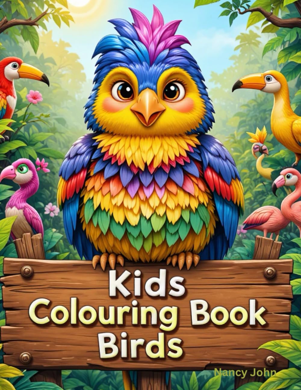 Birds Coloring Book for Kids: Fun Bird Illustrations for Ages 3-6 to Color and Learn