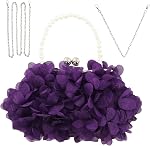 JAMBHALA Sacs à main pour le soir d'embrayage Appliques florales Petits clutchs pour les femmes