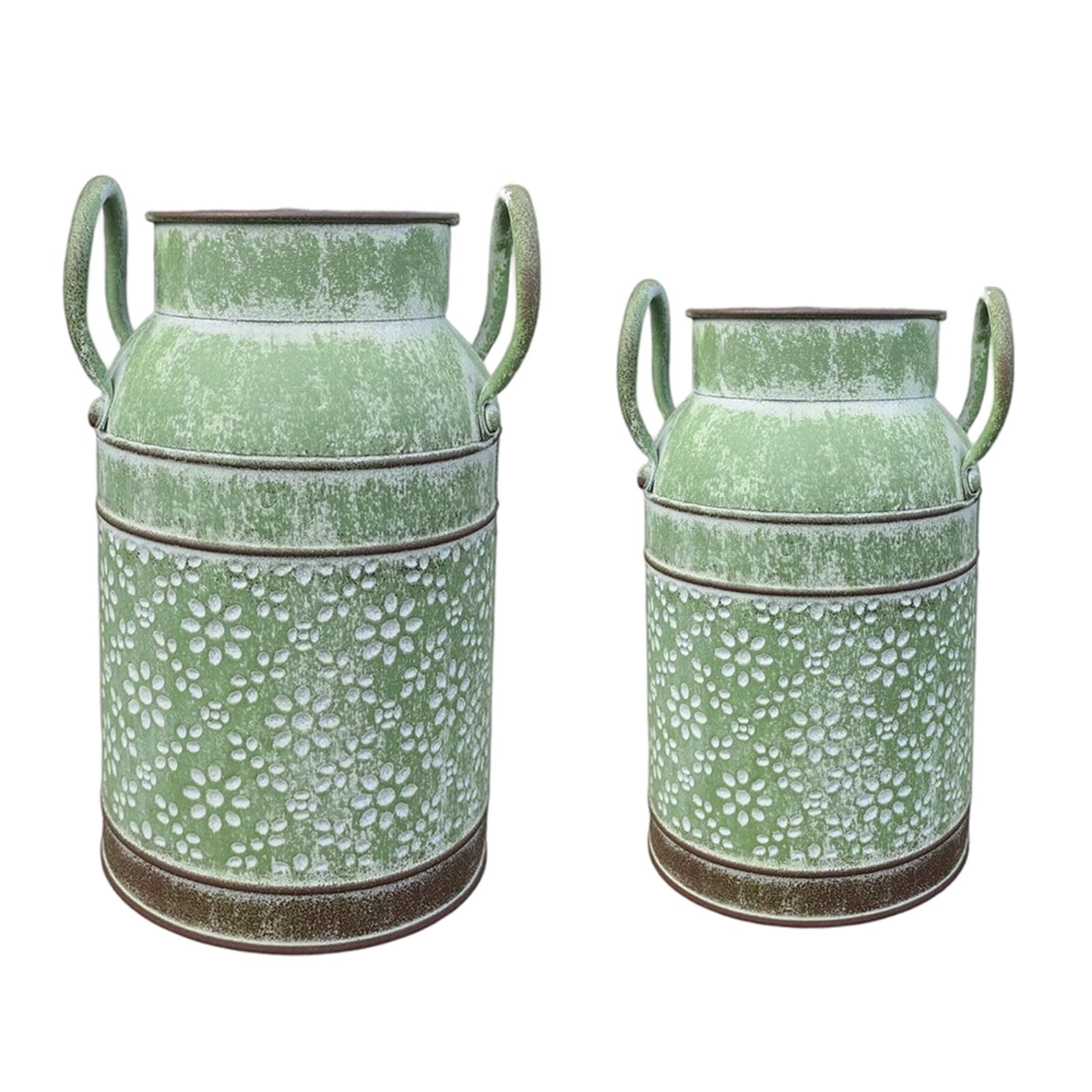 Metal Kettle Vases Retro Decorative Pitcher Vases Flower Holders for Home Decorations Farmhouse Rustics Flower Vase Metal Milk Kettle Bulk