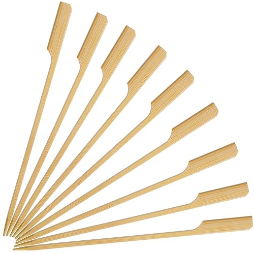 Minisland Premium 7 Inch Square Large Bamboo Paddle Skewers for