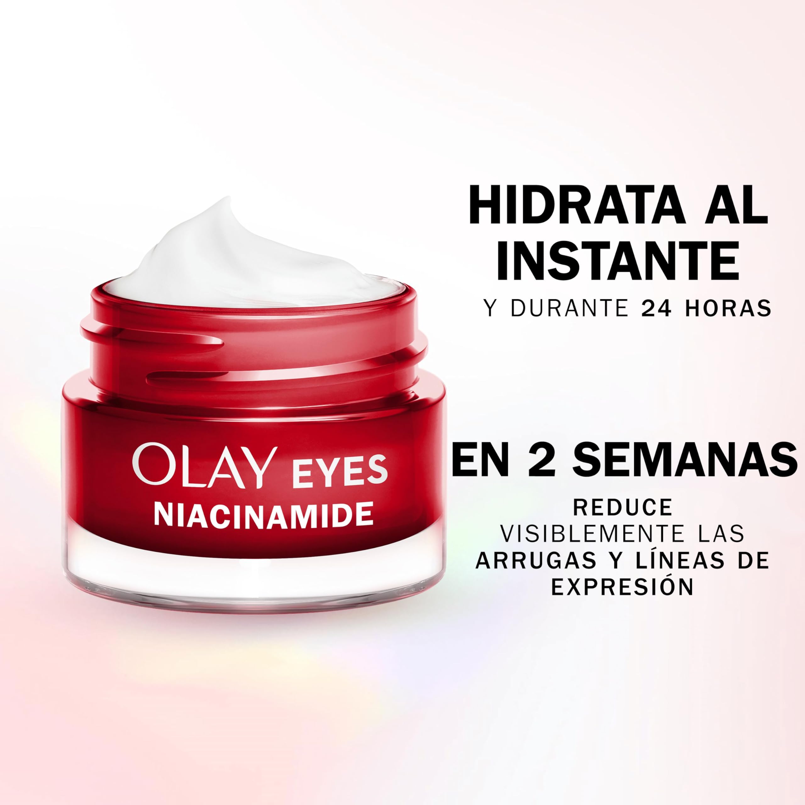Olay Contorno de Ojos con Niacinamida. Hidratante Antiarrugas y Antiedad para la Zona de los Ojos con Niacinamida. Regenera e Hidrata. Mejora los Signos del Envejecimiento. No Grasa. Sin Perfume. 15ml