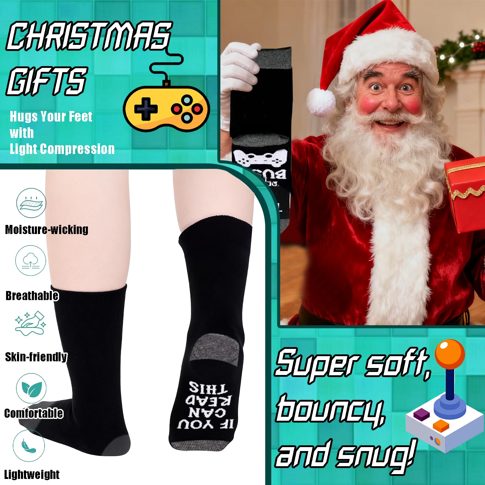 Calcetines unisex de algodón Do Not Disturb I'm Gaming Socks, Calcetines de gamer, Calcetines divertidos, Great Christmas para hombre y mujer
