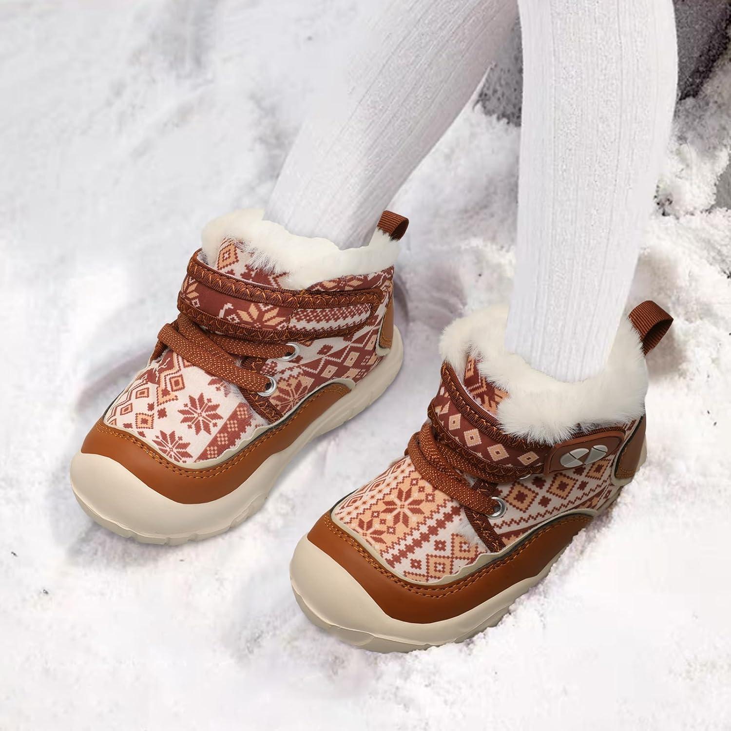 Centipede Demon Toddler Boots Boys Girls Winter Boots Waterproof Fleece Kids Snow Boots Faux Fur Booties Warm Walking Shoes for Indoor Outdoor - Image 2