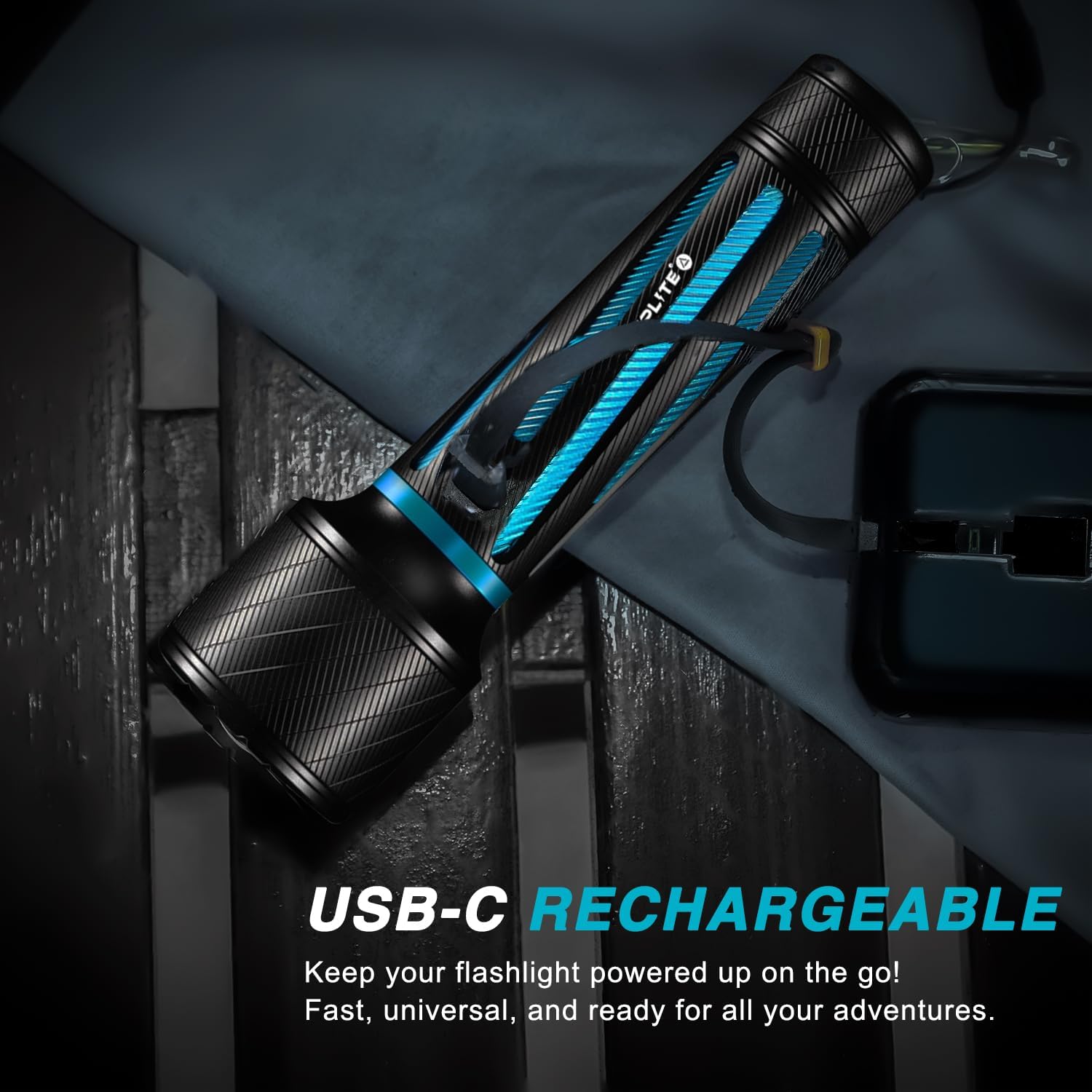 Rechargeable Flashlights High Lumens, USB-C LED Flashlight, Powerful Handheld Portable Flashlight, Super Power Bright Compact Flash Light Torch for Emergency, Camping, Survival, Travel,Hiking