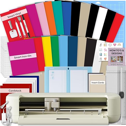 Cricut Explore 5 Rainbow Essential Bundle with Rainbow Smart Vinyl