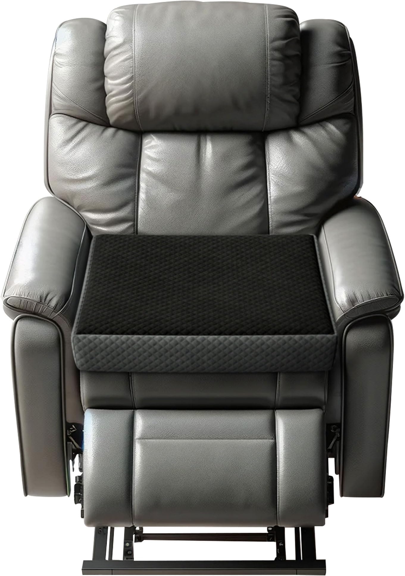 Kölbs Extra Large Recliner Cushion | Transitional Style | Memory Foam | Black/Grey | Recliner Cushion | For Relaxing | Non-Slip Bottom