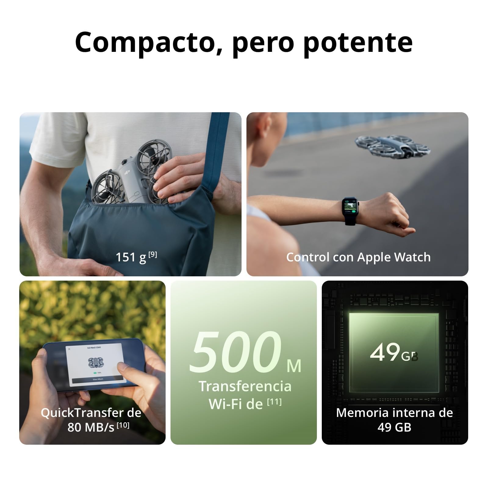 DJI Neo 2 Motion Drone 4K FPV RC Motion 3 Goggles N3 3 Baterías Bundle 2 Luz Estroboscópica Adaptador Set de Limpieza