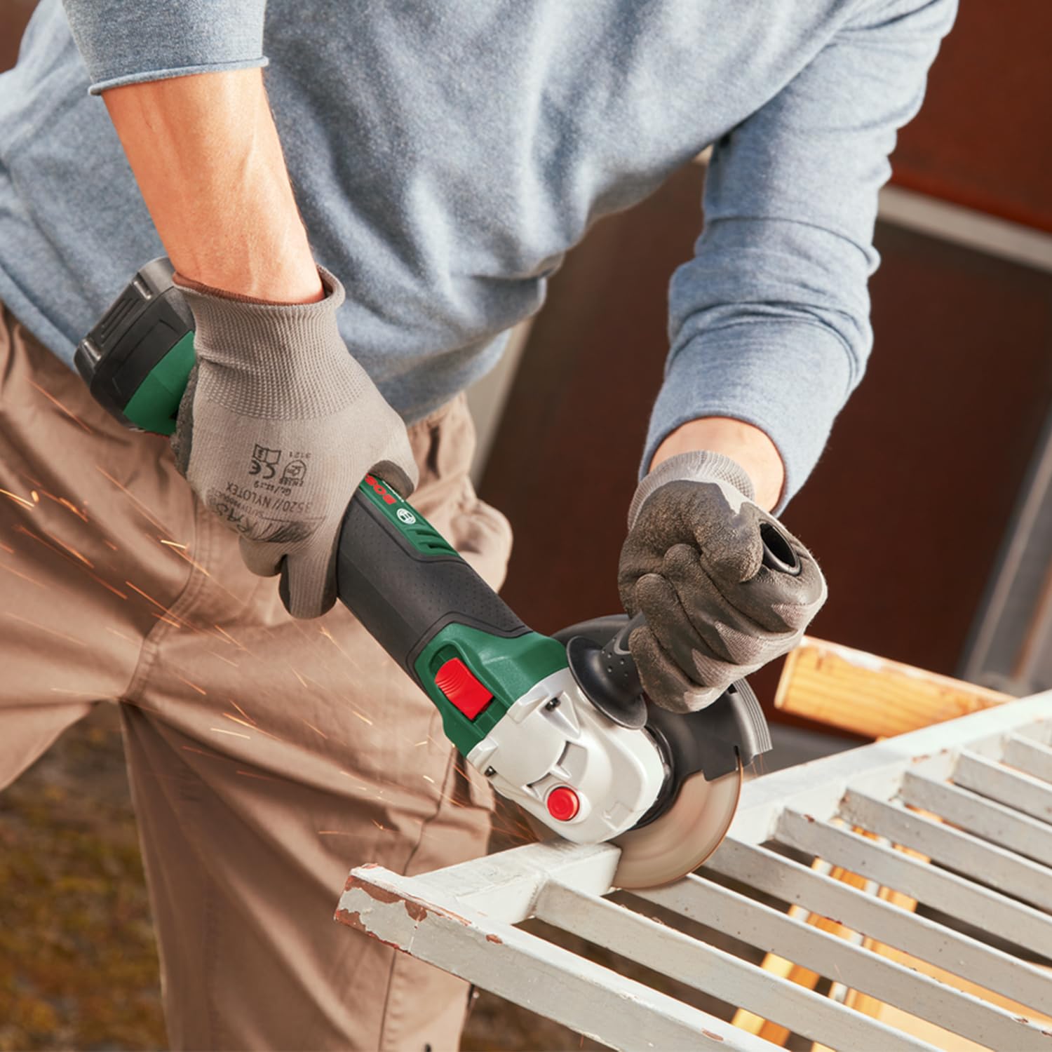 Bosch Home and Garden Universalgrind 18V-75 Szlifierka Kątowa, Zielony/Czarny, 18 V