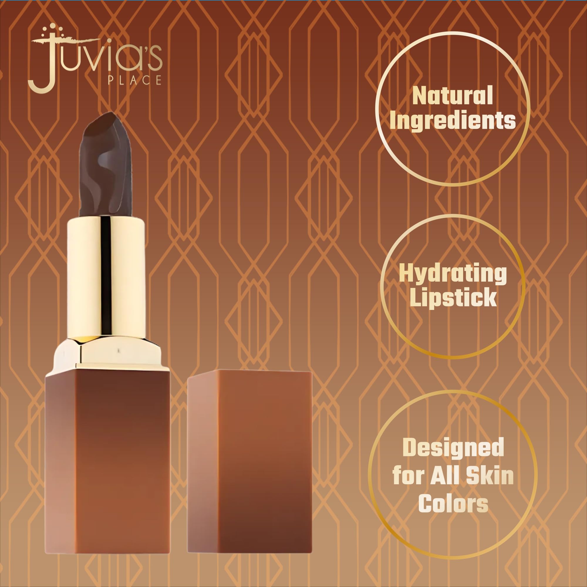 Juvia's Place Nubian Earth Matte Lipstick Sheeba - Hydrating, Long-lasting, Richly Pigmented Lip Makeup, Creamy Lipstick with Matte Finish, Beauty & Lip Care Product