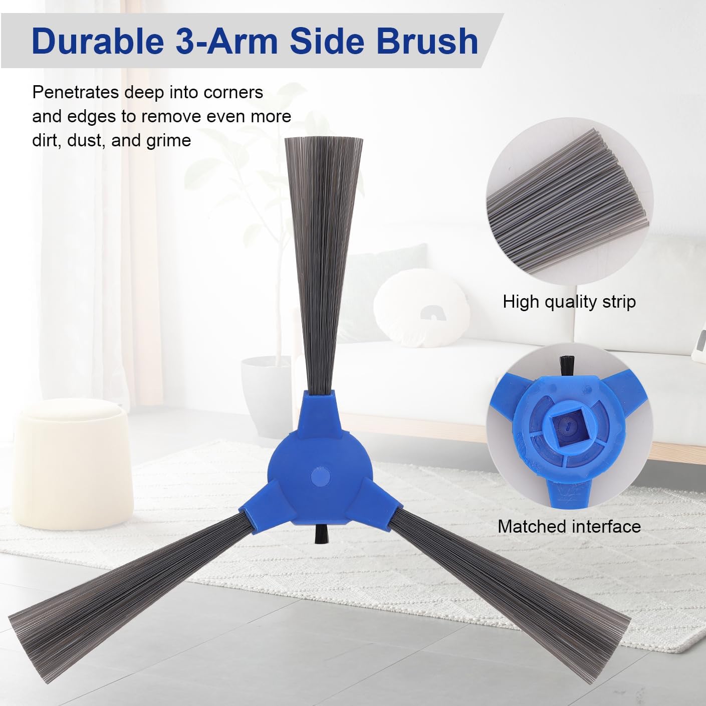 Replacement Parts for Eufy 11S Max, 15C Ma x, 30C Max, G3 0, G30 Edge, G30 Hybrid Robotic Vacuum Cleaner Spare Accessories - 1 Roller Brush 4 Hepa Filters 4 Side Brush
