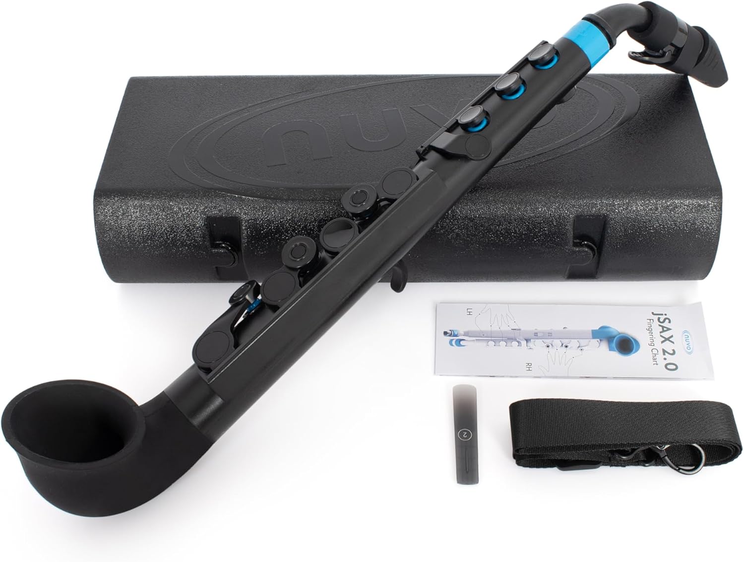 Nuvo Soprano Saxophone, Black/Blue (N520JBBL) Musical