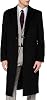 Mens Black Overcoat Wool & Cashmere Warm Winter Mod Coat Black Lining Jacket