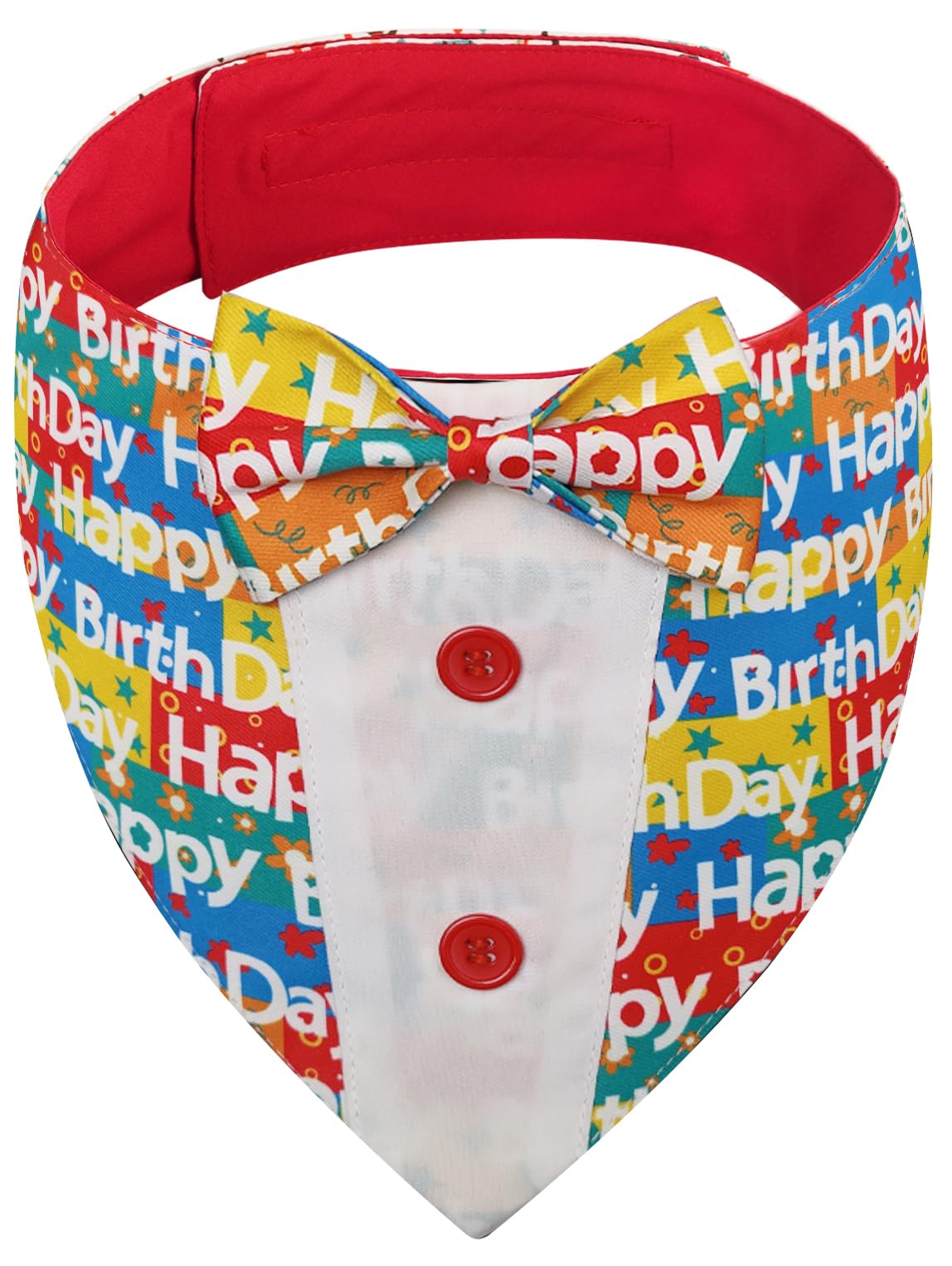Dog Birthday Tuxedo Bandana Collar