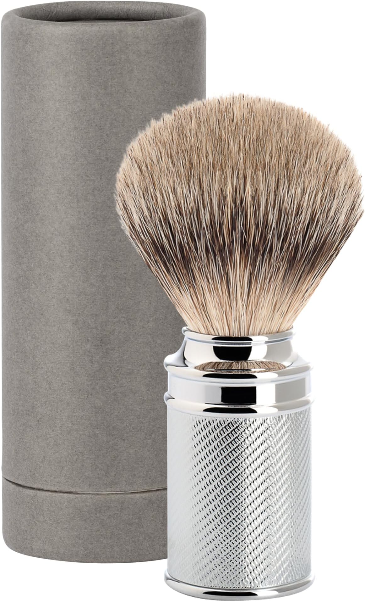 Mühle Traditional Shaving Brush – Shaving Brush Made of Silver-Tipped Badger Plug