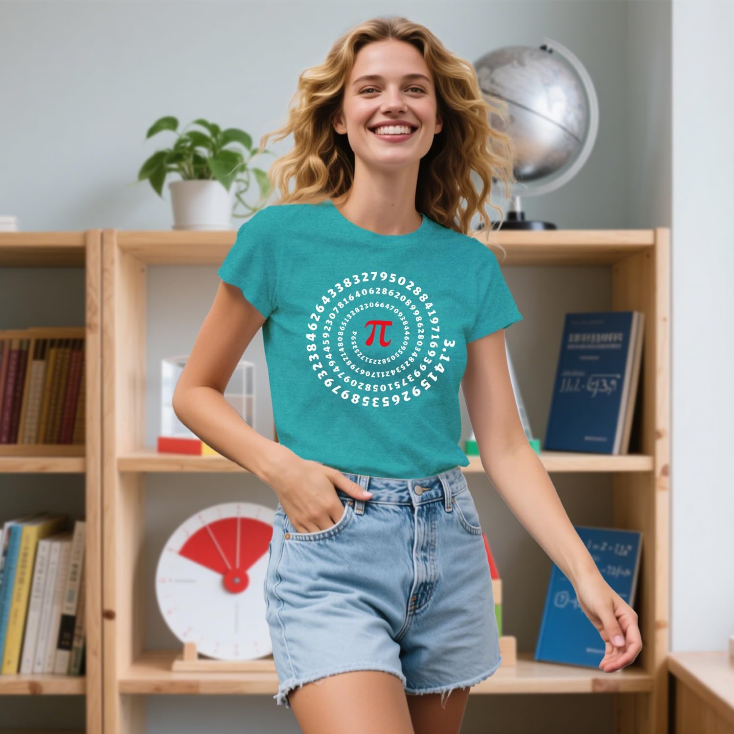 Womens Math Teacher Shirt Teaching Letter Print Tshirt Math Teacher Life Tee Tops - Image 2