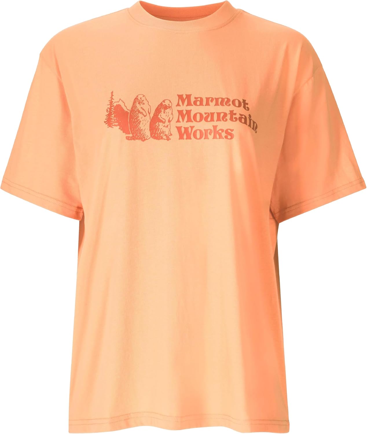 MARMOT Women's MMW Short-Sleeve Tee Shirt - Screen Printed Graphic on Soft, Breathable, Eco-Friendly Cotton/Poly Blend