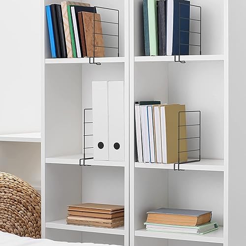 Miniatura 5 de SEHERTIWY Separadores de estantes, estantes de alambre, organizadores de armario de madera y almacenamiento, 18 paquetes de divisores de estantes de