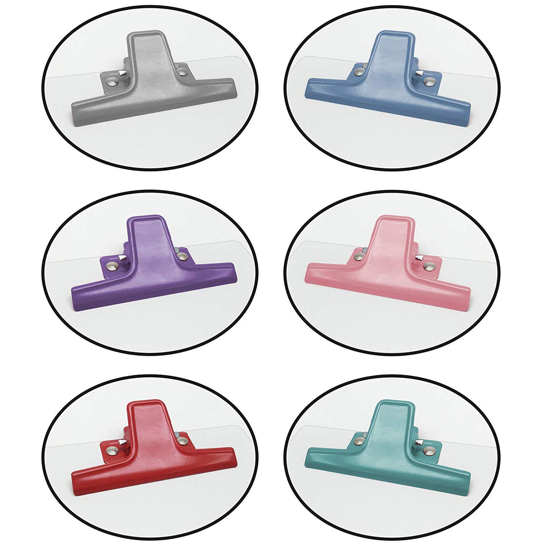 Acrimet White Clipboard Letter Size A4 (33 cm x 23 cm) Premium Metal Clip (Hardboard) (Assorted Clip) (6 Pack) - Image 3