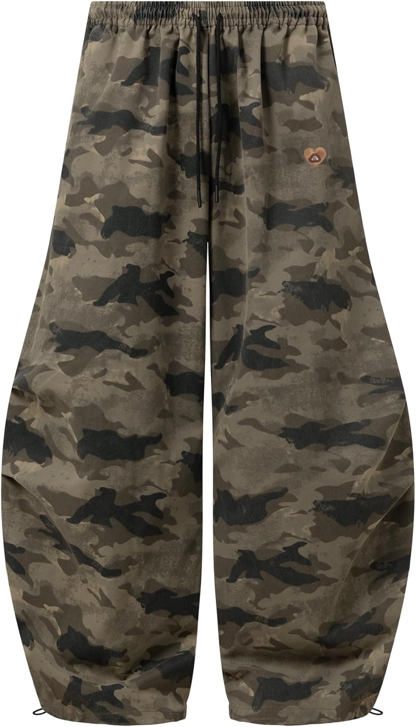 Aelfric Eden Baggy Barrel Sweatpants Camo Military Wide Leg Sweatpants Y2k Streetwear Pants Trousers