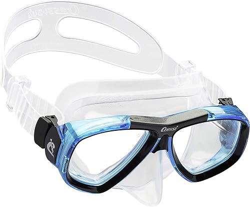 Cressi Máscara de primer buceo con lentes inclinadas para buceo  Focus fabricada en Italia