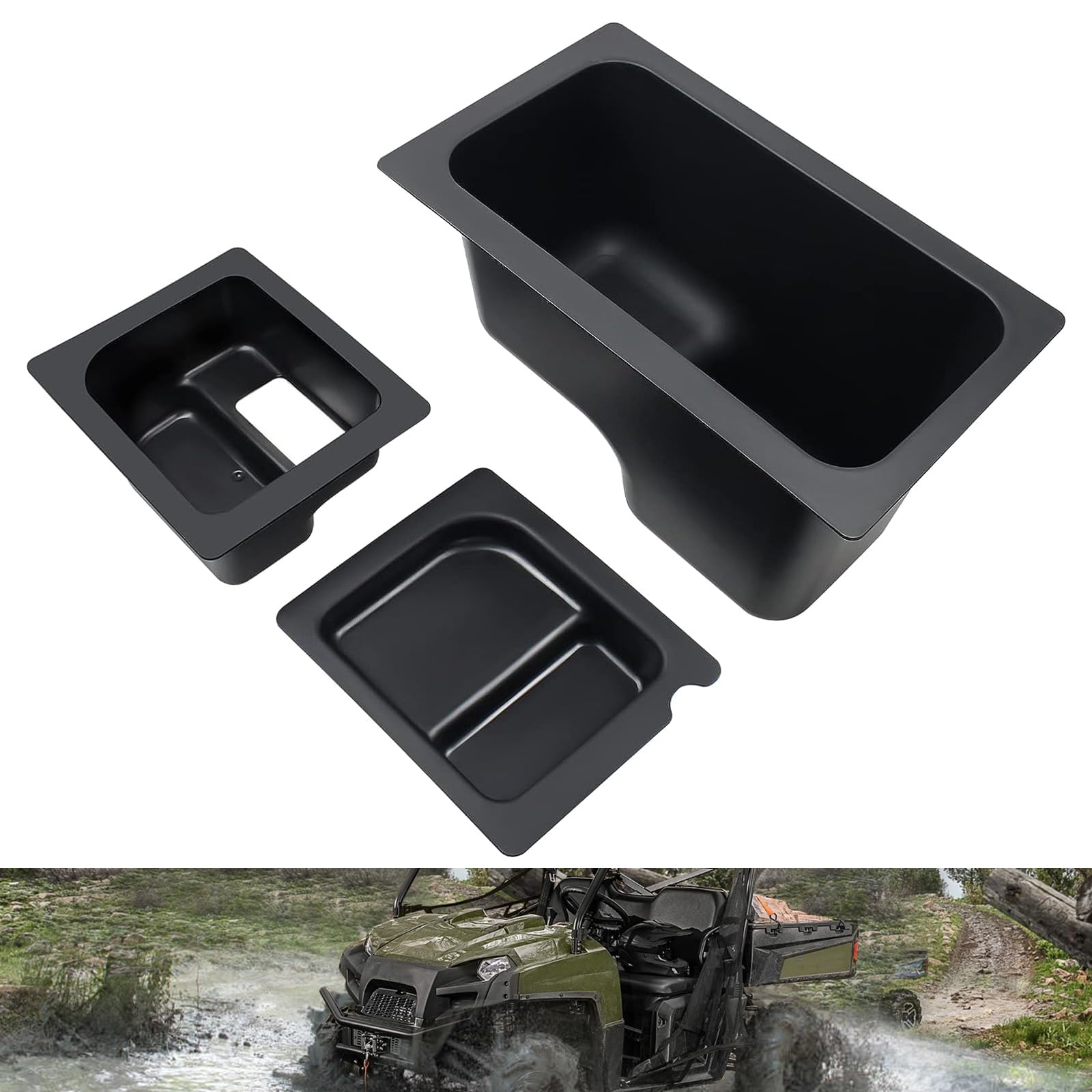 CPOWACE Underseat Storage Box Compatible with 20152021 Polaris Ranger