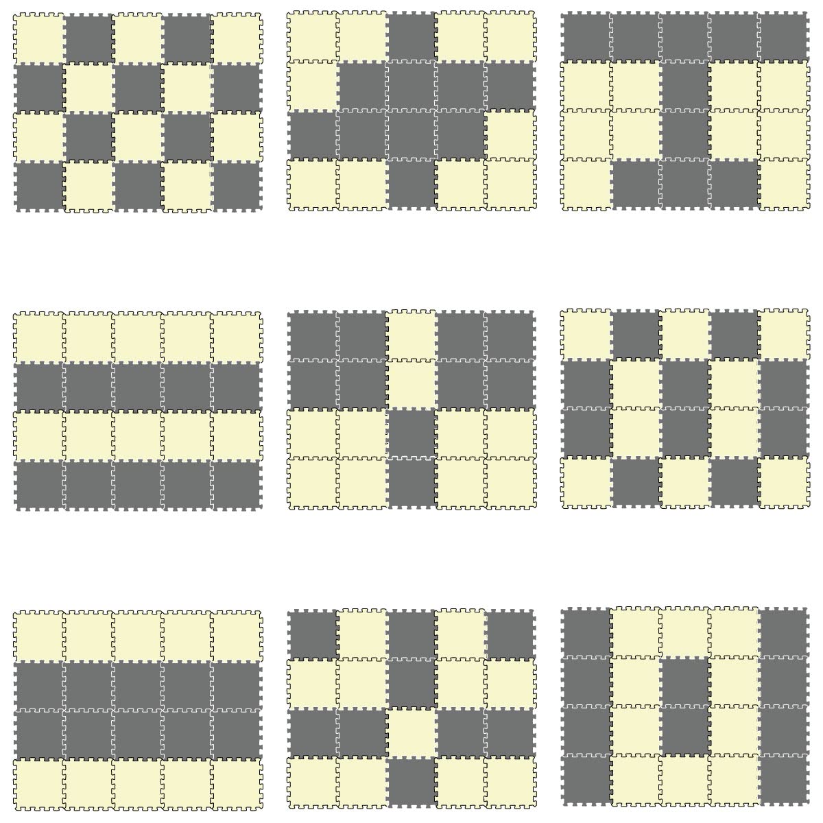 LittleTom 18 Piezas Alfombra Bebé Desde el Primer Mes - 30x30 Colchoneta de Espuma EVA Acolchada - Superficie Puzzle Antideslizante para Niños Pequeños - Suelo Protector para la Habitación Infantil