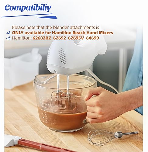 Miniatura 5 de Hamilton Beach - Batidores de repuesto para batidoras de mano, compatibles con mezcladores 62682RZ, 62692, 64699, 62695V