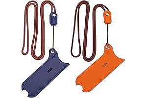 PU Leather Case Lanyard Necklace vuse Holder