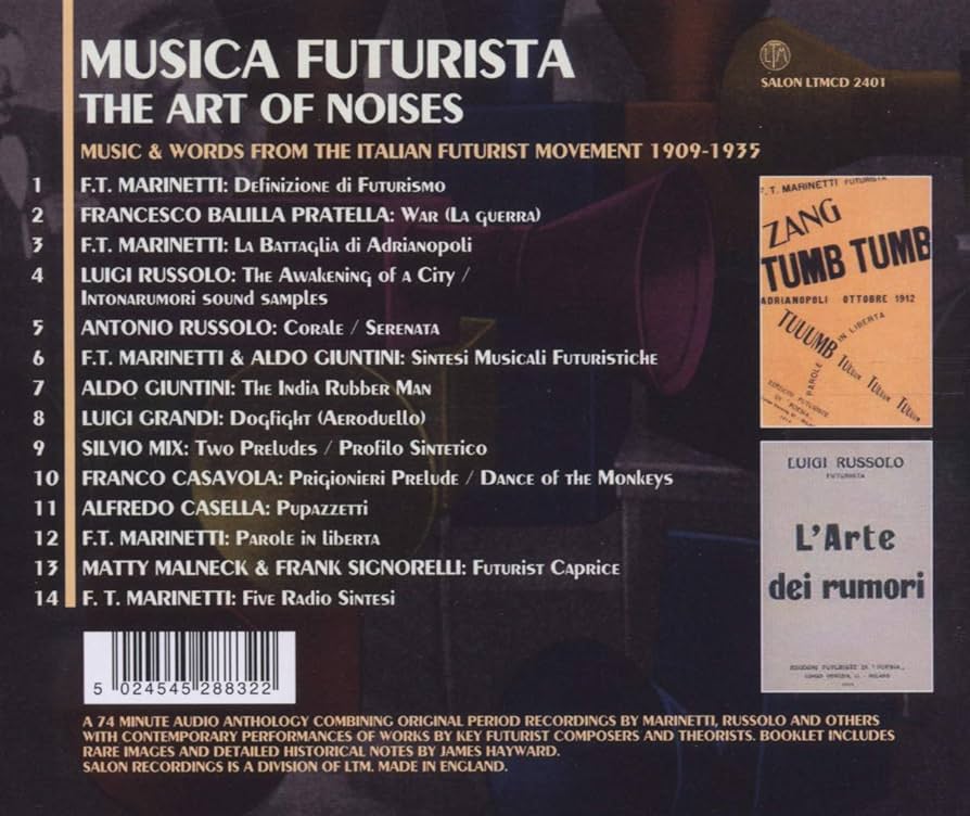 Various / Musica Futurista イタリア未来派 Amazon.co.jp: Musica Futurista: The Art of Noises: ミュージック