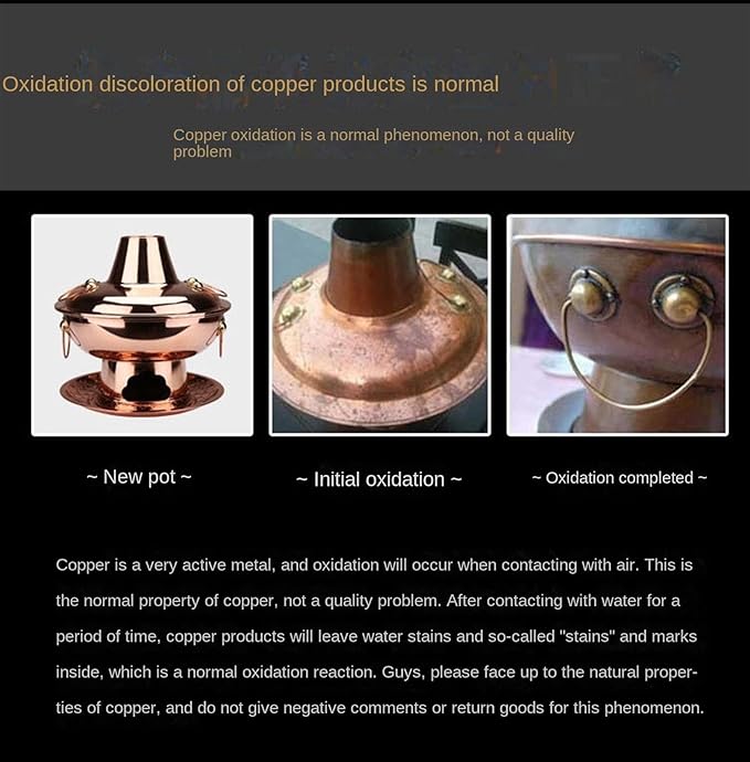 Olla Hot Pot de Cobre con Esmalte, Color Rojo, para Hogar miniatura 6