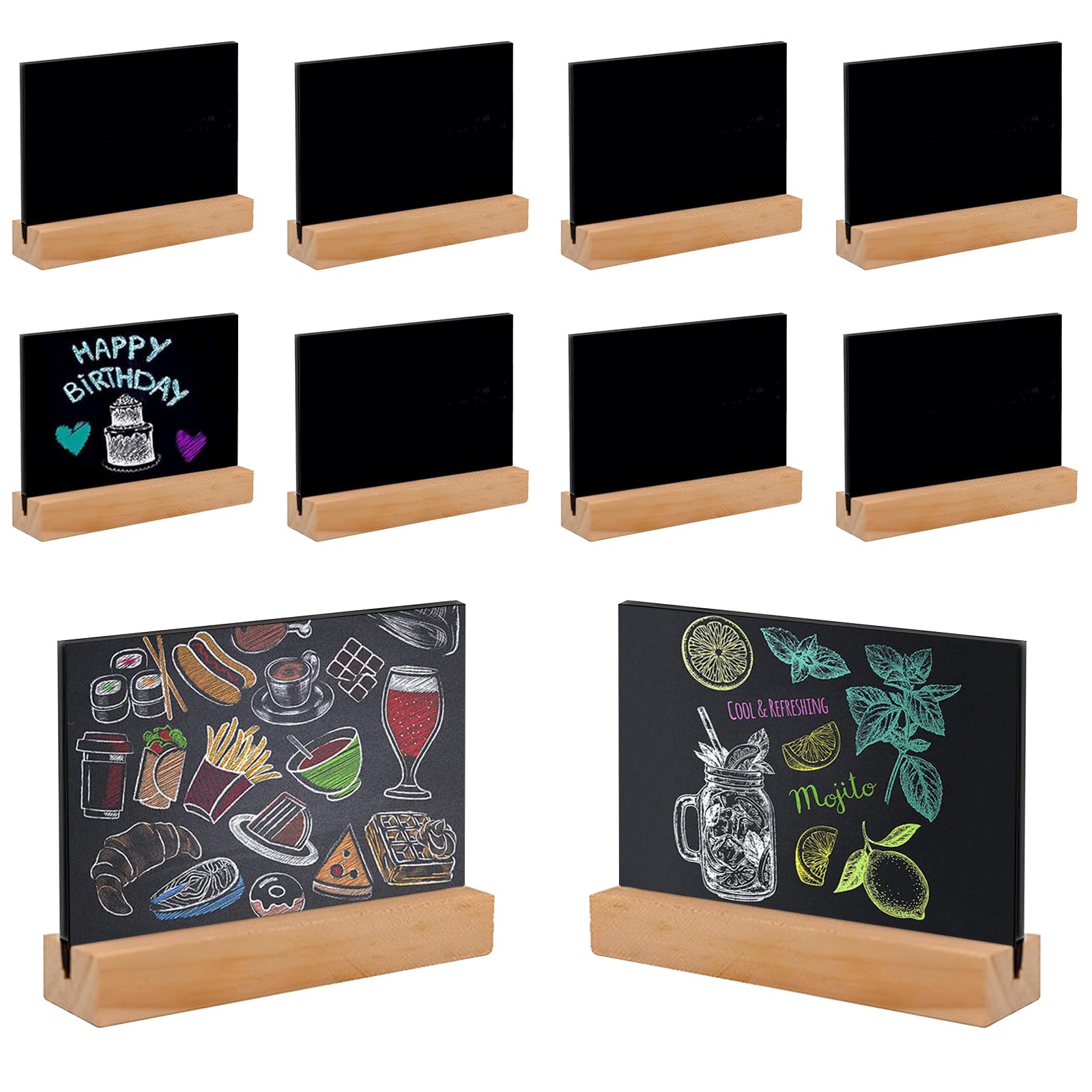 Bodhi2000 Kreidetafel-Aufkleber 200 X 45 Cm – Selbstklebend, Inkl. 5 Kreiden, Für Wand & Kühlschrank