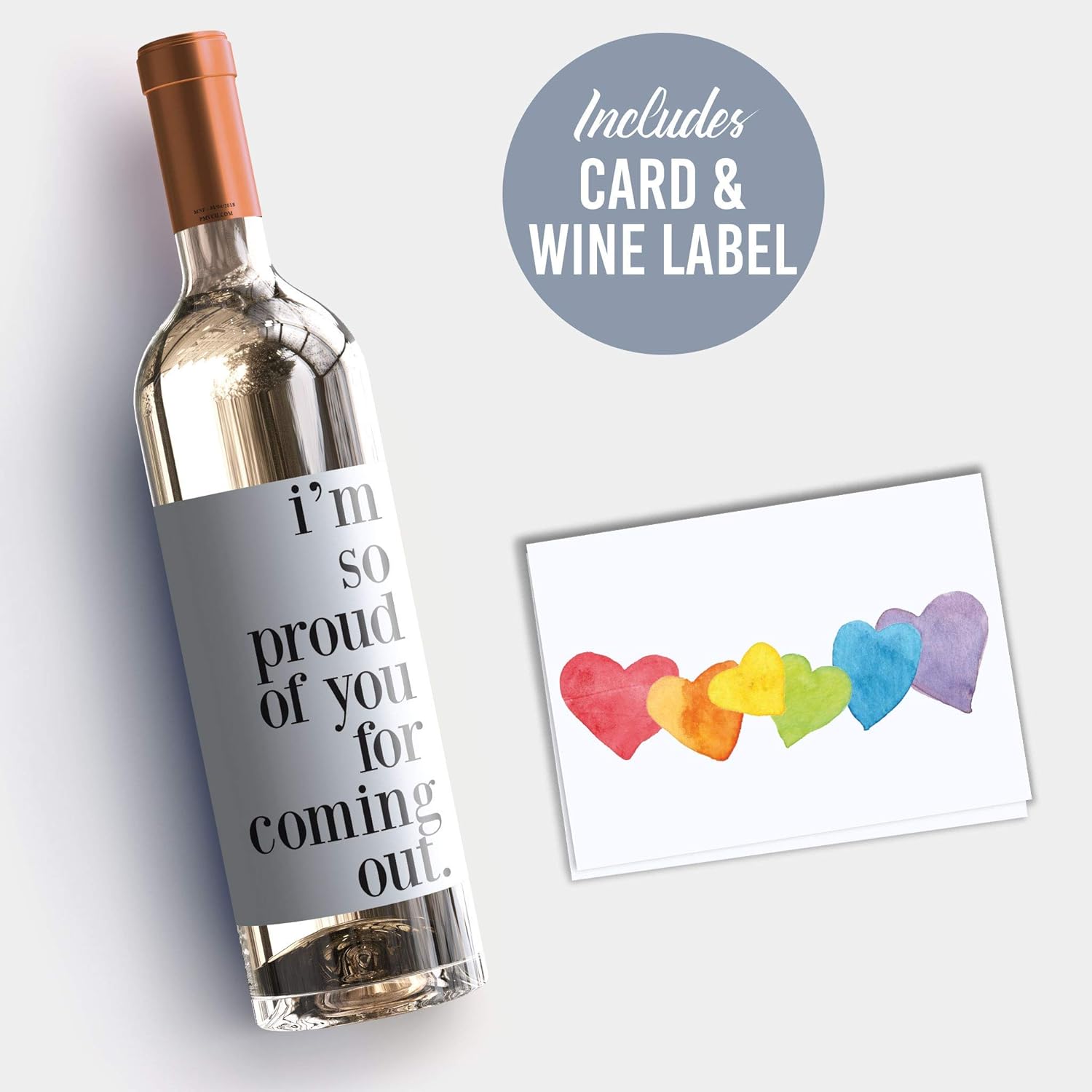 Amazon Com Coming Out Gift For Lgbtq Allies I M So Proud Of You For Coming Out Wine Sticker Greeting Card Made In Usa By Ritzyrose Handmade Products