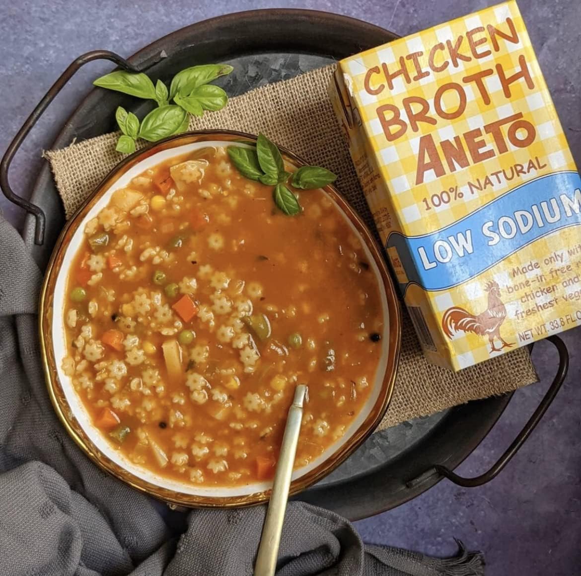Aneto 100% Natural Low Sodium Chicken Broth, 34 Fl Oz