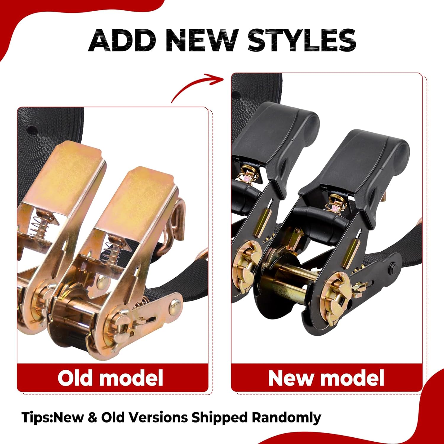 4 Packs Ratchet Straps Heavy Duty, 1" x 20' Ratchet Tie Down Straps with Double J Hooks | 2200lbs Break Strength for Moving, Securing Motorcycle, ATV, Kayak on Trailer, Truck Bed, Car Roof Rack