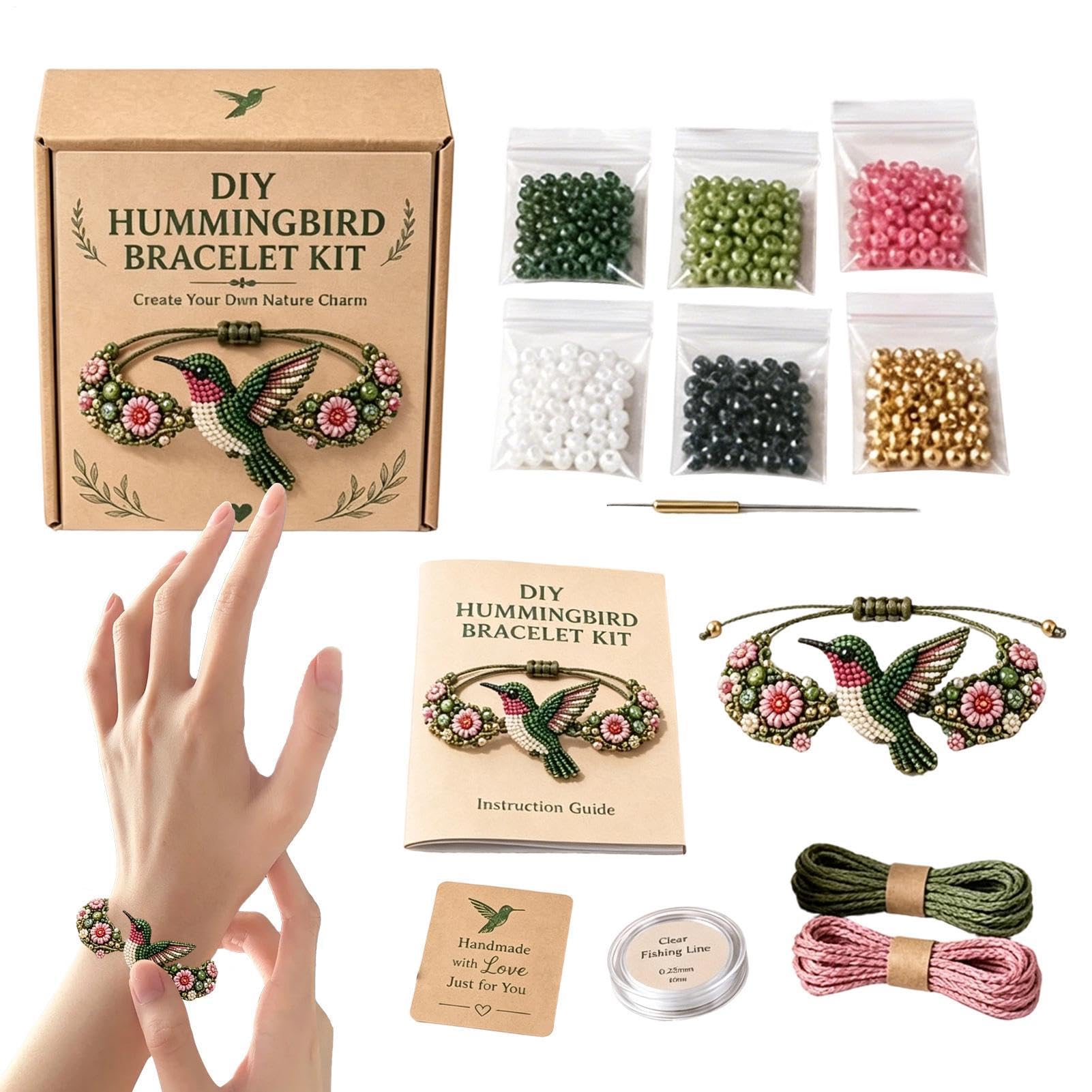 Kit de pulsera de animales de perlas fácil para aprender bisutería en casa 8
