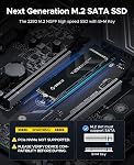 ORICO M.2 2280 SATA SSD, 1TB Internal M.2 SSD with B+M Key for Desktop/Laptop, SATA III 6Gbps NGFF Solid State Drive Low Power Consumption with 3-Year After Sale Service - Y20M
