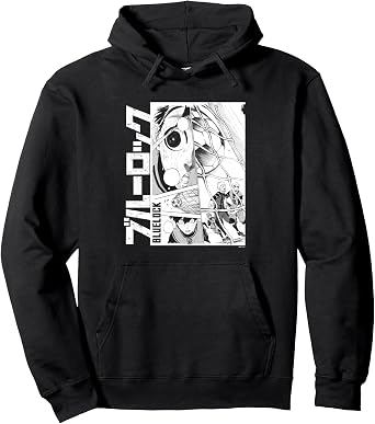 Blue Lock Yoichi Isagi Epic Goal Distressed Manga Panels Pullover Hoodie