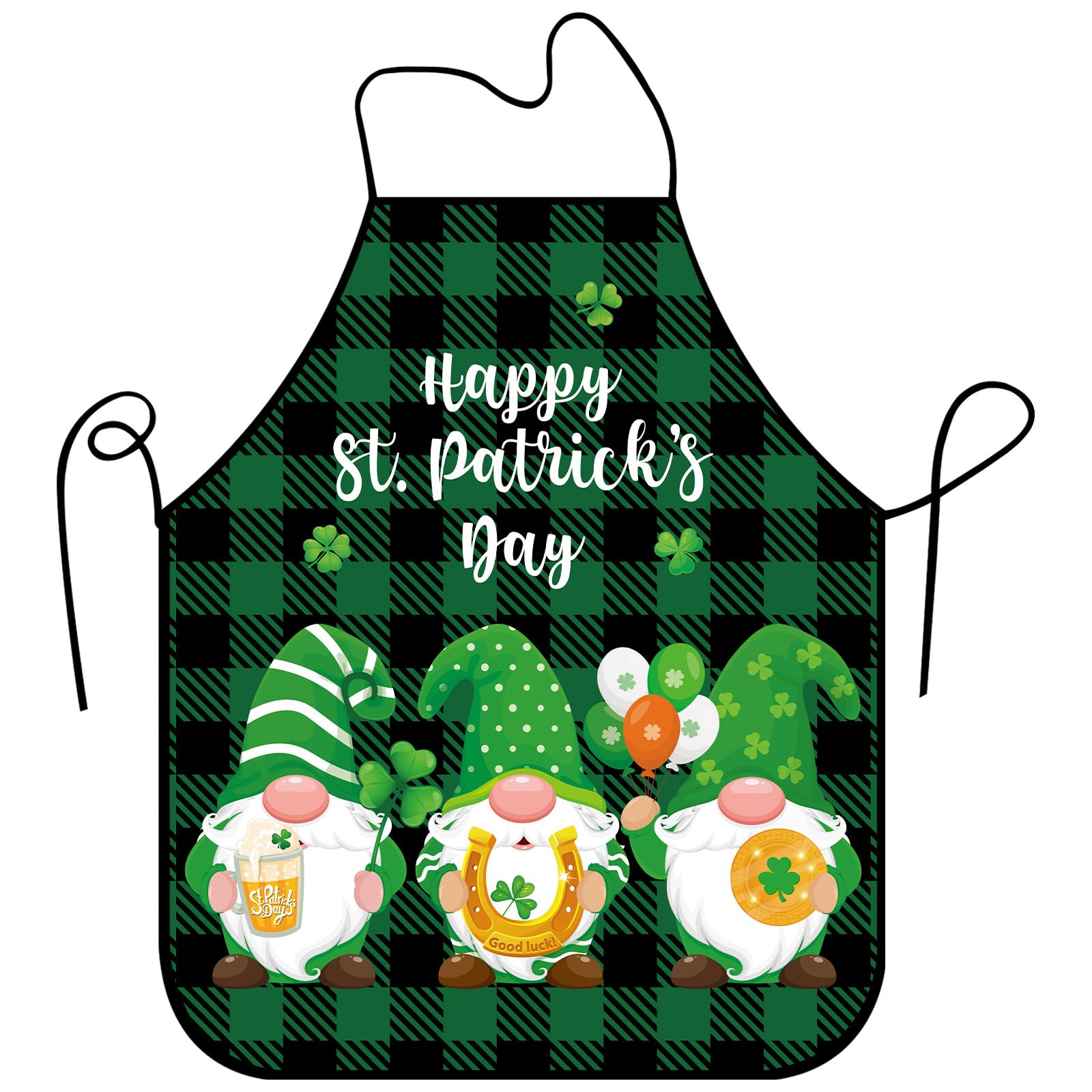 Bonieset St. Patrick's Day Apron for Women Men, Funny St. Patrick's Day Kitchen Cooking Aprons Irish Apron for Party Dinner Cooking Baking BBQ Grilling Gardening