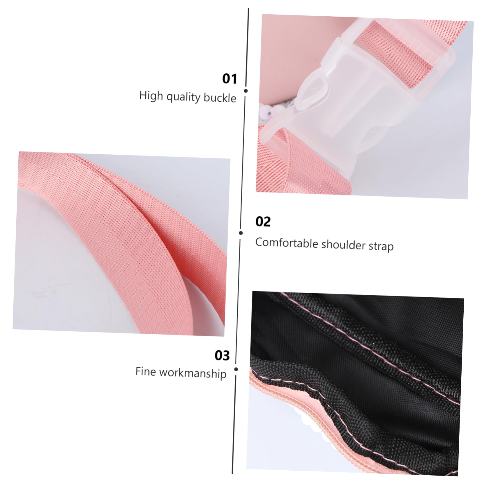 3St Umhängetasche Meerjungfrau-Pailletten-Gürteltasche für Mädchen Frauen-Wasit-Tasche Chest Bag White Waist Bag Geldbörsen Brieftasche Damen Frauen geldbörse Damen Hüfttasche