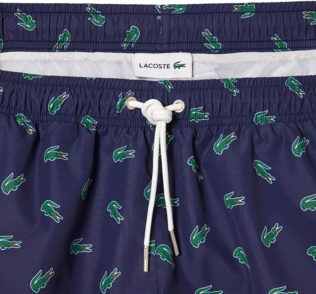 Lacoste Mens Crocodile Print Swim Trunks - Image 6
