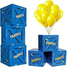 Qilery 24 Pcs Military Supply Loot Drop Box Party Favors with Balloons