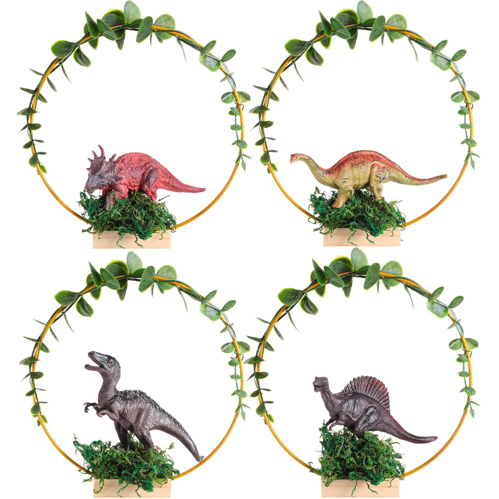 Photo 1 of ***MISSING PEICES***VioraWhite 4 Set Dinosaur Party Decorations Dinosaur Birthday Decorations Dinosaur Centerpieces for Birthday Party Table Centerpiece 3D Dino Safari Jungle Animal Theme Table Decor Party Favors